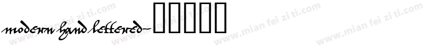 modern hand lettered字体转换